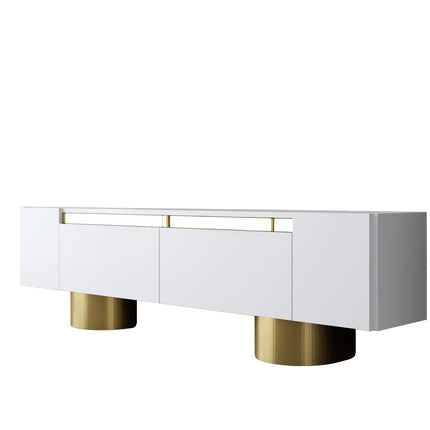 TV szekrény Bohem - White, Gold-VASBÚTOR