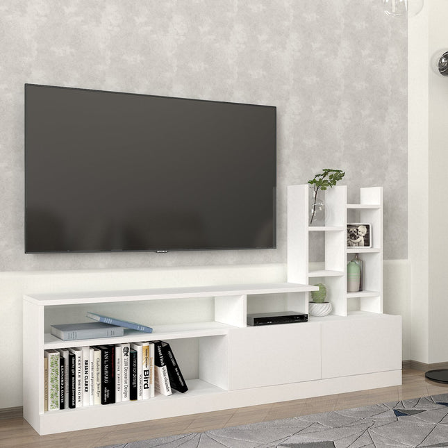 TV szekrény Dolunay - Fehér-VASBÚTOR