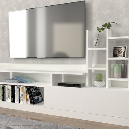 TV szekrény Dolunay - Fehér-VASBÚTOR