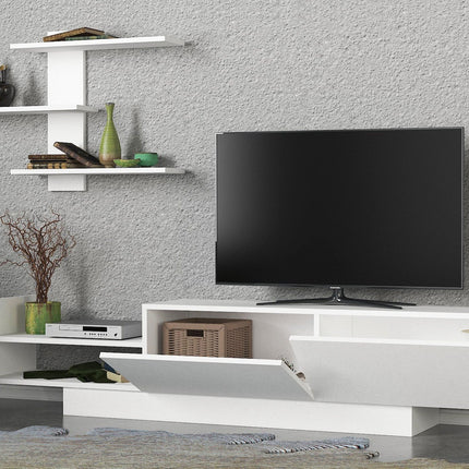 TV szekrény Egemen - Fehér-VASBÚTOR