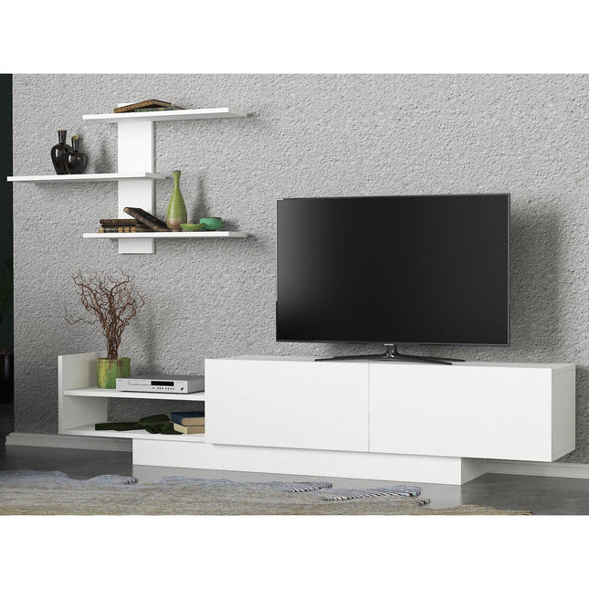 TV szekrény Egemen - Fehér-VASBÚTOR