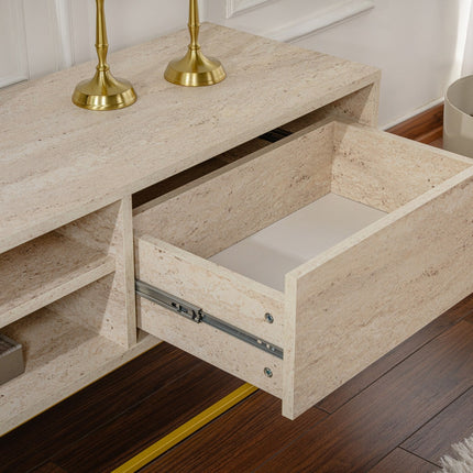 TV szekrény Escape 180 - Arany, Travertine-VASBÚTOR