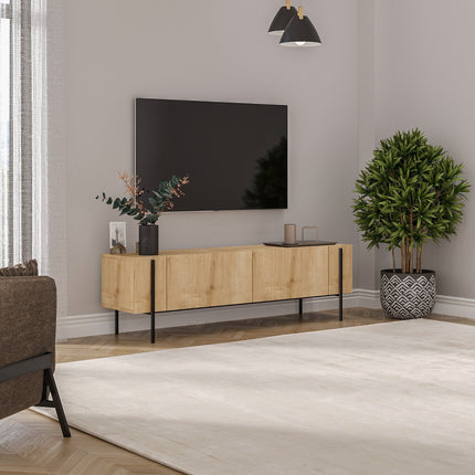 TV szekrény Herman - Sapphire Oak-VASBÚTOR