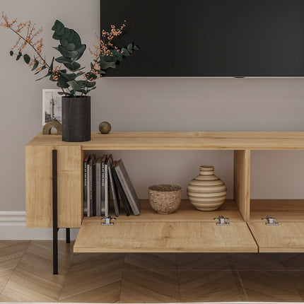 TV szekrény Herman - Sapphire Oak-VASBÚTOR