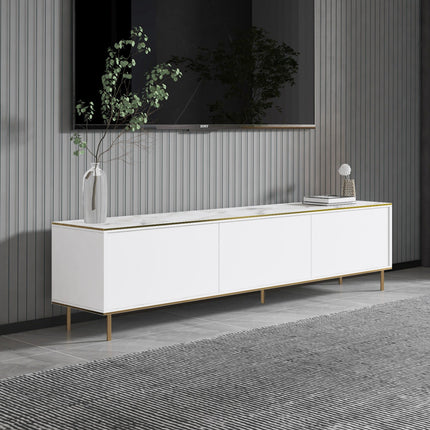 TV szekrény Imaj - Marble, White-VASBÚTOR