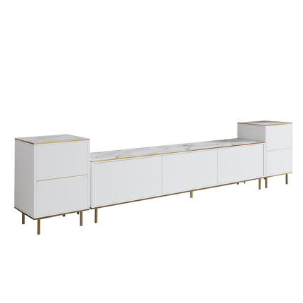TV szekrény Imaj - Marble, White-VASBÚTOR