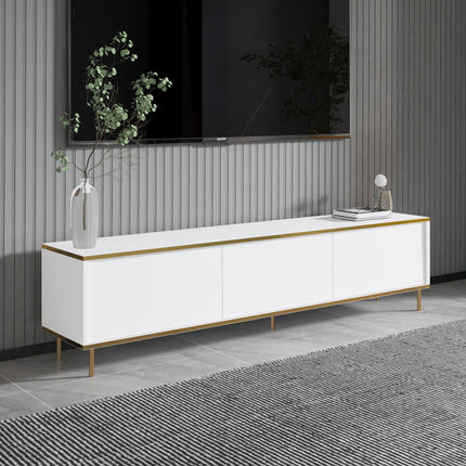 TV szekrény Imaj - White, Gold-VASBÚTOR