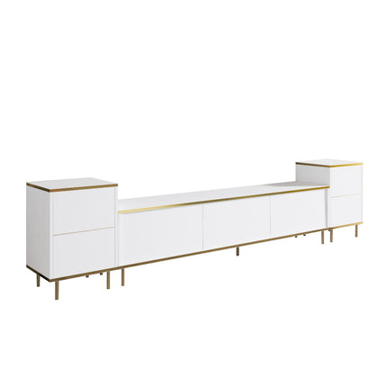 TV szekrény Imaj - White, Gold-VASBÚTOR