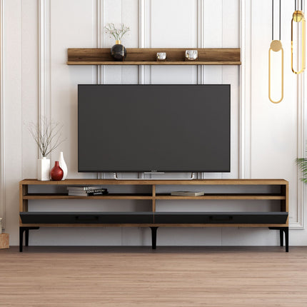 TV szekrény Istanbul - Diós, Antracit-VASBÚTOR