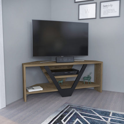 TV szekrény Karin - Oud, Black-VASBÚTOR