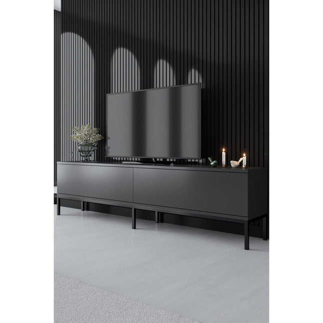 TV szekrény Lord - Anthracite, Black-VASBÚTOR