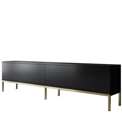 TV szekrény Lord - Black, Gold-VASBÚTOR