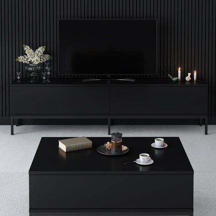 TV szekrény Lord - Black-VASBÚTOR
