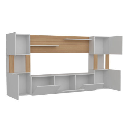 TV szekrény Lore - White, Teak-VASBÚTOR