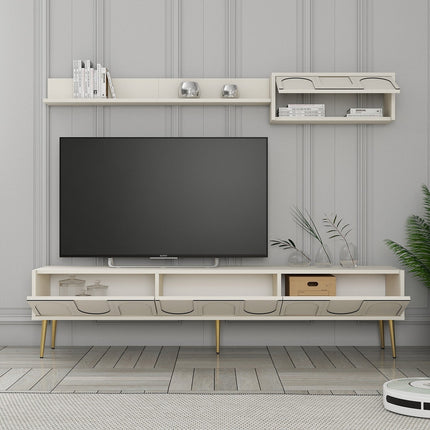 TV szekrény Lyon 2 - Krém, Arany-VASBÚTOR