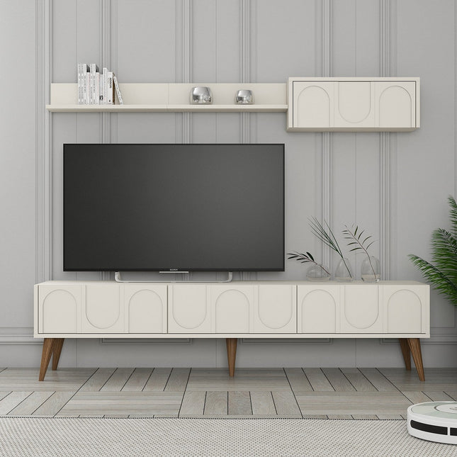 TV szekrény Lyon 2 - Krém, Diós-VASBÚTOR
