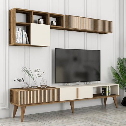 TV szekrény Milan TV - Diós, Krém-VASBÚTOR