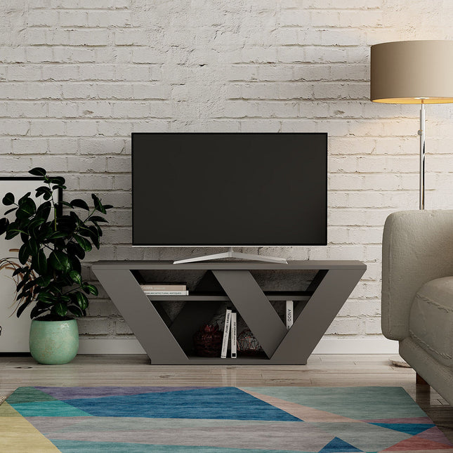 TV szekrény Pipralla - Anthracite-VASBÚTOR
