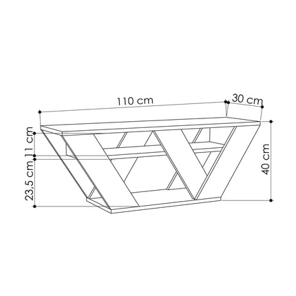 TV szekrény Pipralla - Carrara Marble-VASBÚTOR