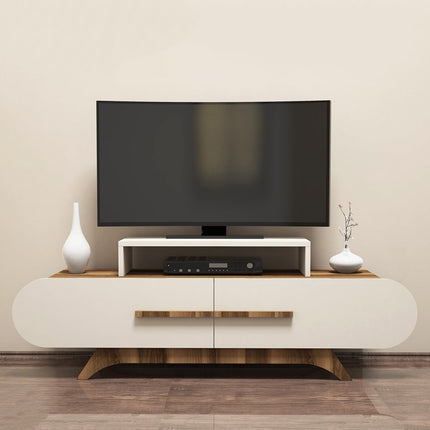 TV szekrény Rose - Diós, Krém-VASBÚTOR