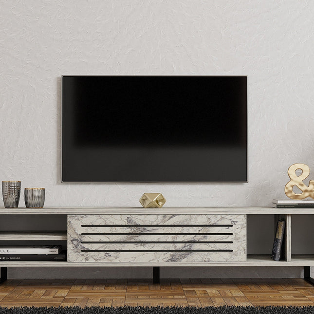TV szekrény Safir - Freesia, Marble-VASBÚTOR