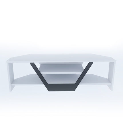 TV szekrény Sares - White, Black-VASBÚTOR