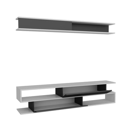 TV szekrény Sims - Black, White-VASBÚTOR