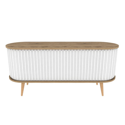 TV szekrény Stor - Oud Oak, White-VASBÚTOR