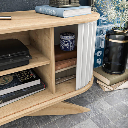 TV szekrény Stor - Sapphire, White-VASBÚTOR