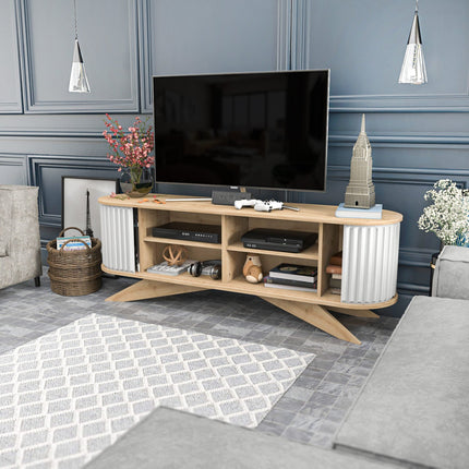 TV szekrény Stor - Sapphire, White-VASBÚTOR