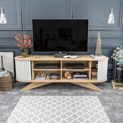 TV szekrény Stor - Sapphire, White-VASBÚTOR