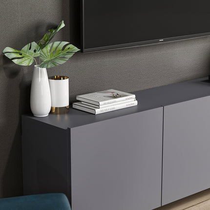 TV szekrény White - Anthracite-VASBÚTOR
