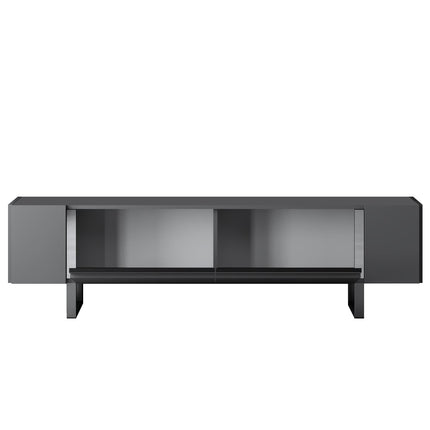 TV szekrény Yildiz - Anthracite, Silver-VASBÚTOR