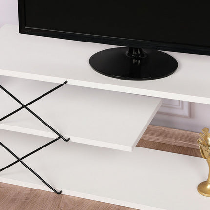 TV szekrény Zigzag - Fehér-VASBÚTOR
