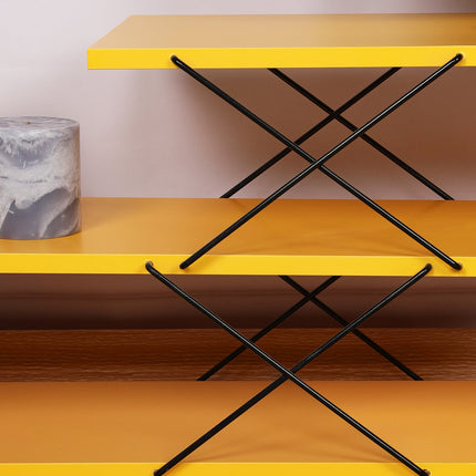 TV szekrény Zigzag - Sárga-VASBÚTOR