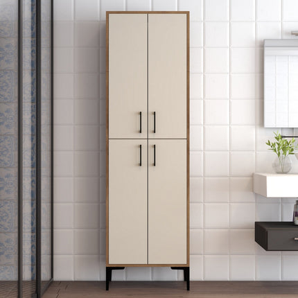 Tároló szekrény Berlin A - Walnut, Cream-VASBÚTOR