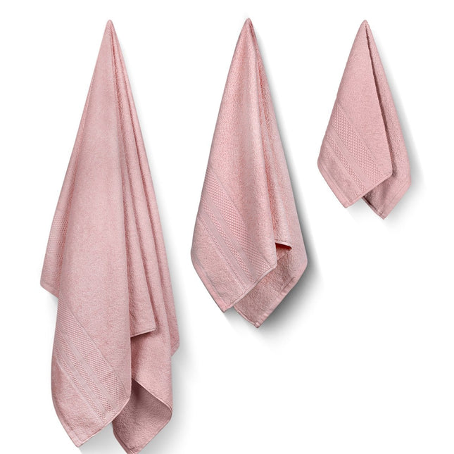 Törölköző Szett (3 db) Piramit - Dusty Rose-VASBÚTOR