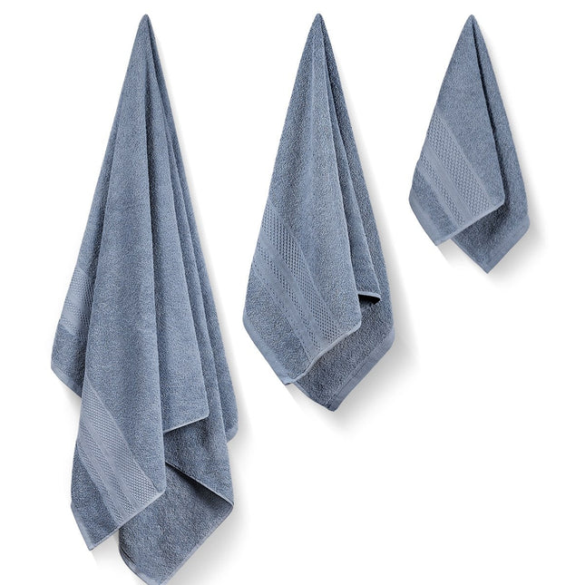 Törölköző Szett (3 db) Piramit - Indigo kék-VASBÚTOR