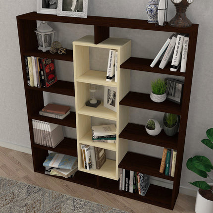 könyvespolc Ample - Birch, Wenge-VASBÚTOR