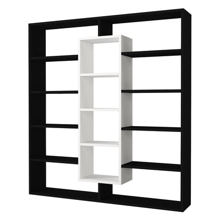 könyvespolc Ample - Black, White-VASBÚTOR