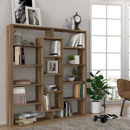 könyvespolc Ample - Walnut-VASBÚTOR