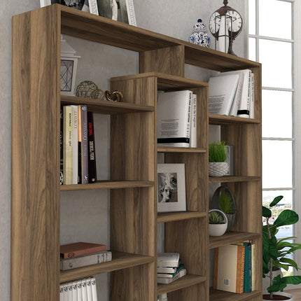 könyvespolc Ample - Walnut-VASBÚTOR