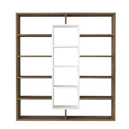 könyvespolc Ample - Walnut, White-VASBÚTOR