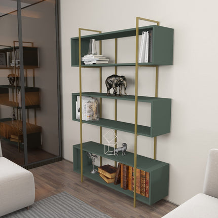 könyvespolc Bruti - Green, Gold-VASBÚTOR
