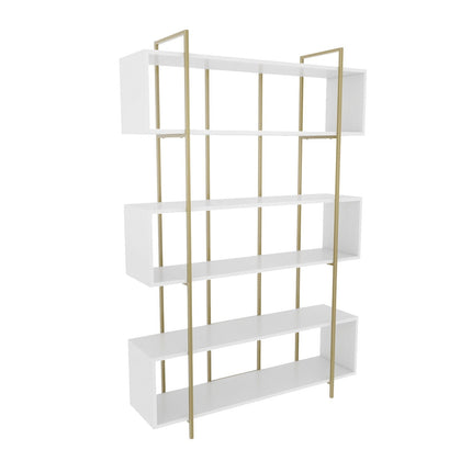 könyvespolc Bruti - White, Gold-VASBÚTOR