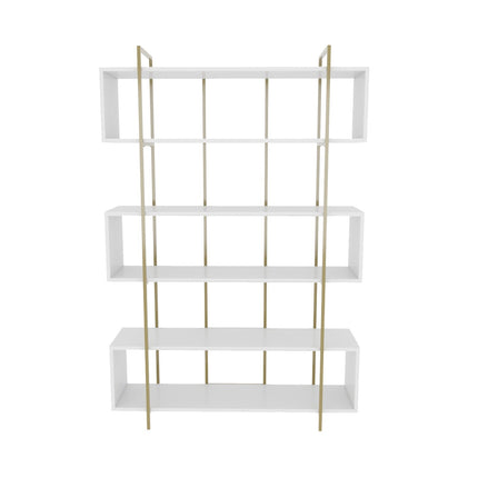könyvespolc Bruti - White, Gold-VASBÚTOR