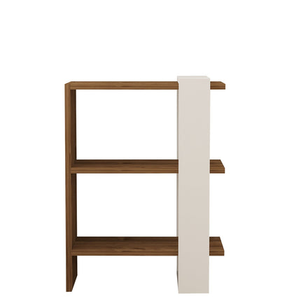 könyvespolc Gaye - Walnut, White-VASBÚTOR