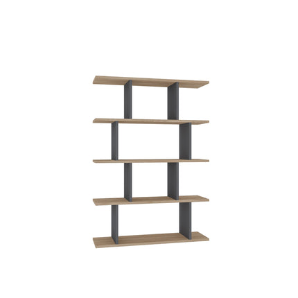 könyvespolc Harmon - Oak, Anthracite-VASBÚTOR