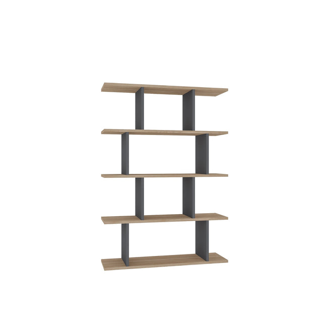 könyvespolc Harmon - Oak, Anthracite-VASBÚTOR