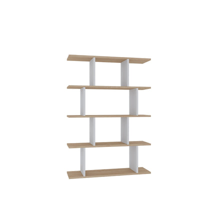 könyvespolc Harmon - White, Oak-VASBÚTOR